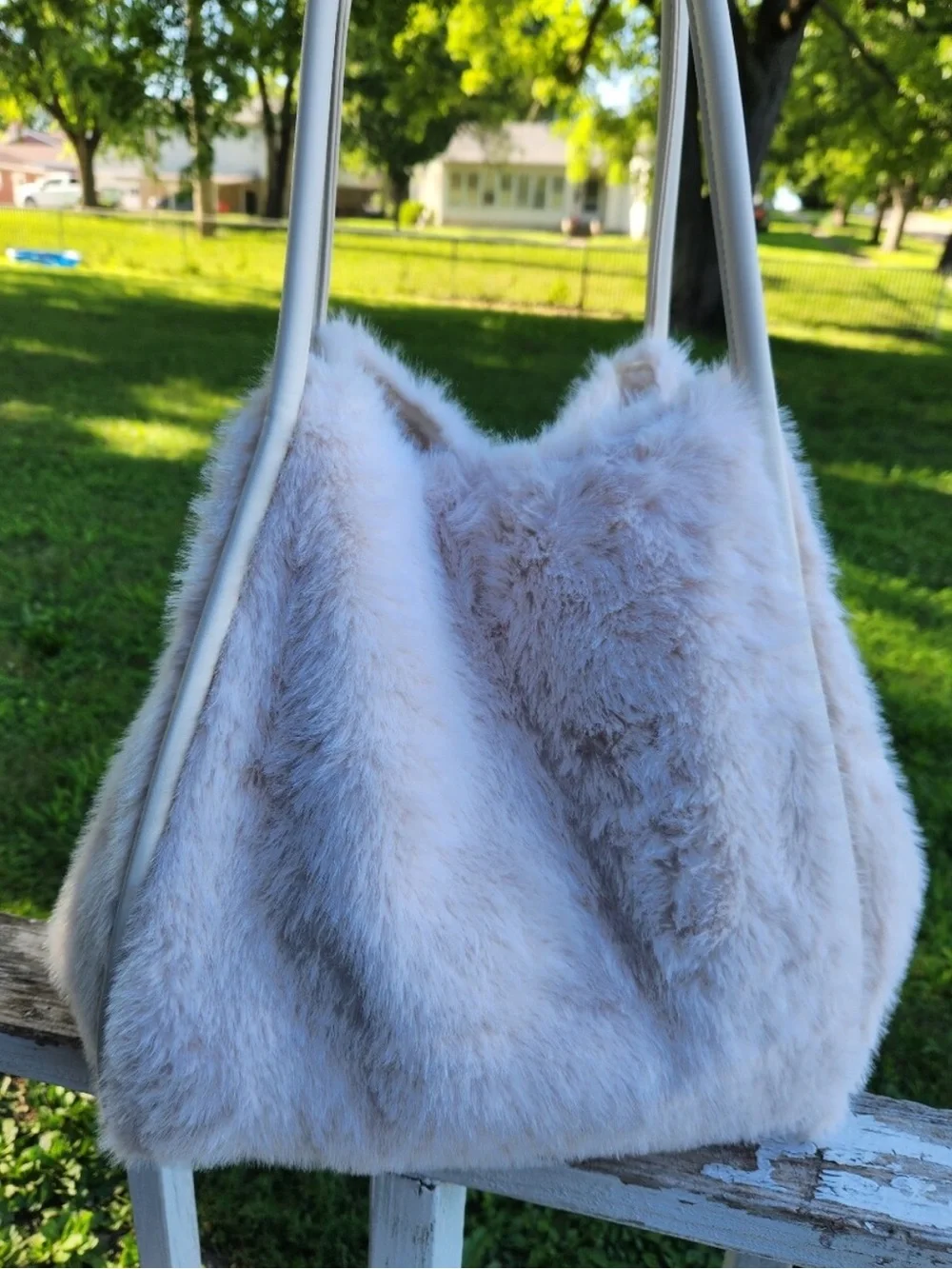 Faux fur tote/shoulder bag soft plush bag